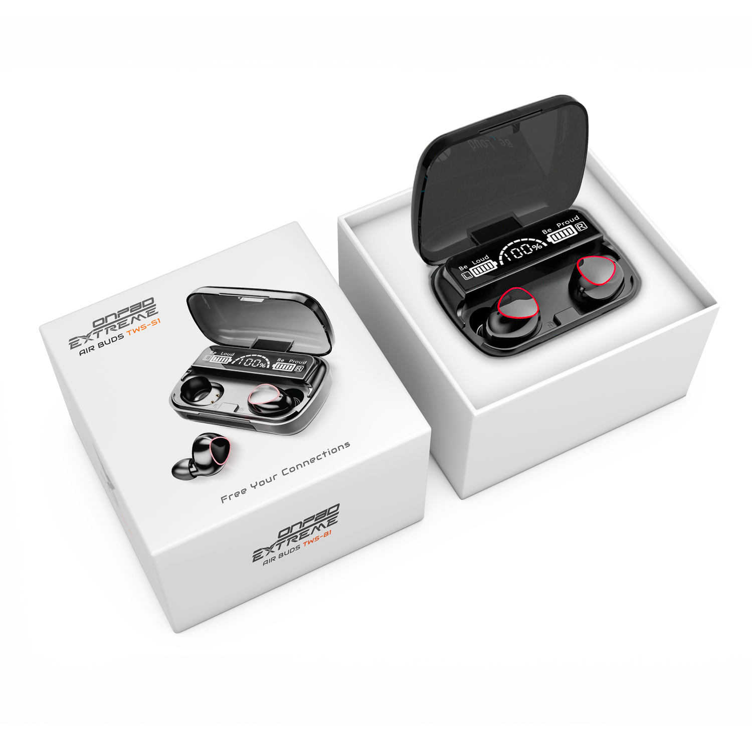 Siyah Air Buds Dokunmatik Bluetooth Kulaklık - Görsel 2